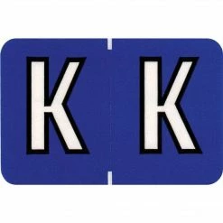 Medical Arts Press® Colwell Jewel Tone® Compatible Alpha Sheet Style Labels, "K"