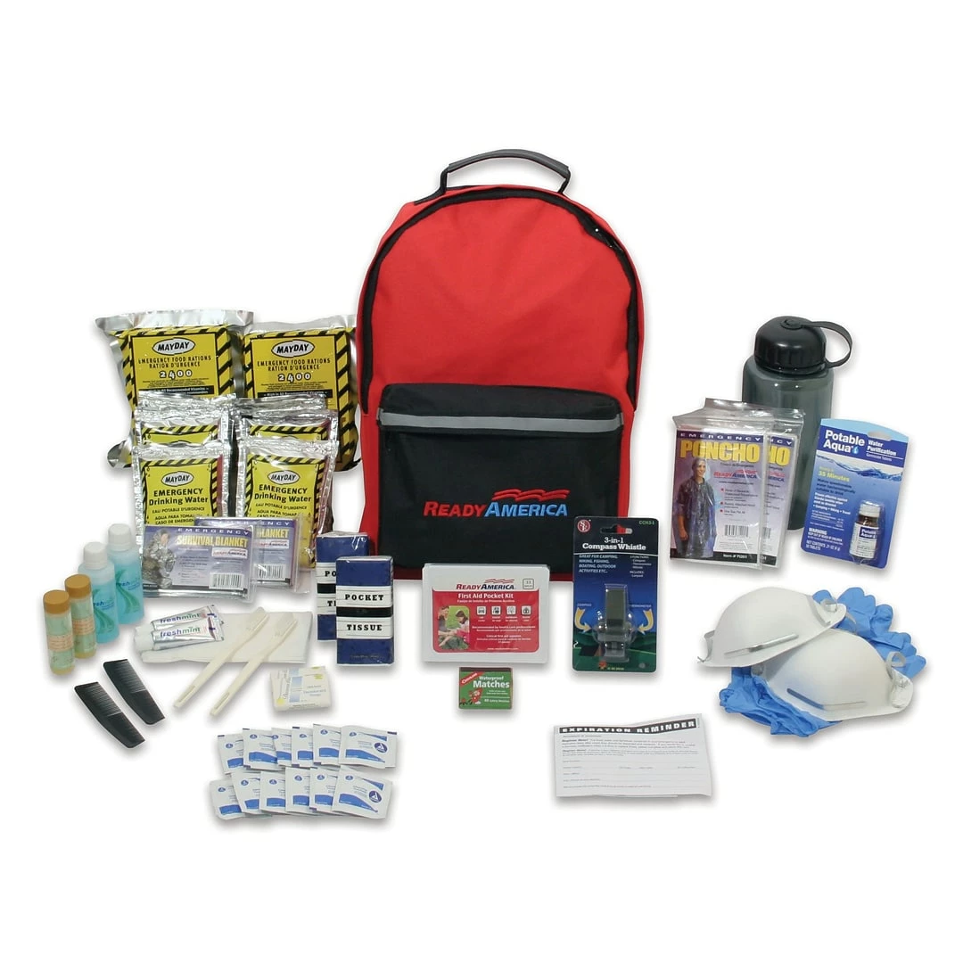 Ready America Grab 'N Go 2 Person 3 Days Backpack Deluxe Emergency Kit (70285)