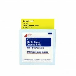 First Aid Only Gauze, Smart Compliance, 2" Gauze Pads, 2 Pads/Pack, 5 Packs/Box (FAO5000)