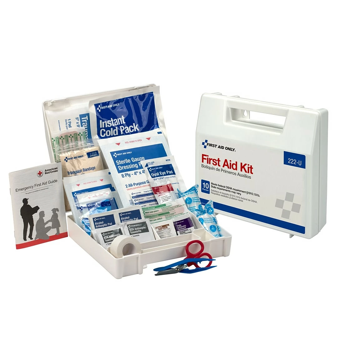 First Aid Only 62 Pc. First Aid Kit For 10 People (222-U)