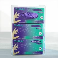 National Marker Wall-Mount/Standalone Acrylic Glove Dispenser, 15" X 10.75", Clear, 3PK(AGBT)