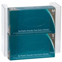 Wooden Mallet 2 Pocket Horizontal Wall Mahogany Glove Dispenser (GBW-2MH)