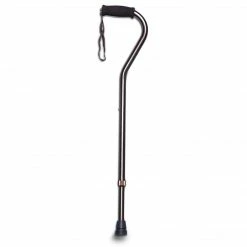 Drive Medical Hugo Adjustable Offset Handle Cane With Foam Grip, Bronze (730-325)