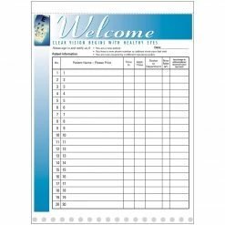 Medical Arts Press® Designer Privacy Sign-In Sheets, Blue Eye Chart