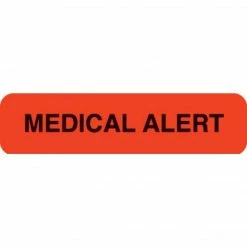 Medical Arts Press Chart Alert Medical Labels, Medical Alert, Fluorescent Red, 5/16x1-1/4", 500 Labels
