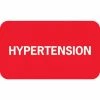 Medical Arts Press® Chart Alert Medical Labels, Hypertension, Red, 7/8x1-1/2", 500 Labels