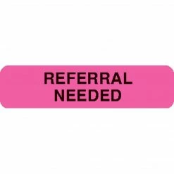 Medical Arts Press® Insurance Chart File Medical Labels, Referral Needed, Fluorescent Pink, 5/16x1-1/4", 500 Labels
