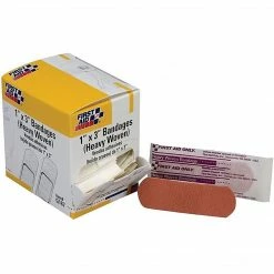 First Aid Only 1"W X 3"L Heavy Woven Bandages, 50/Box (G167)