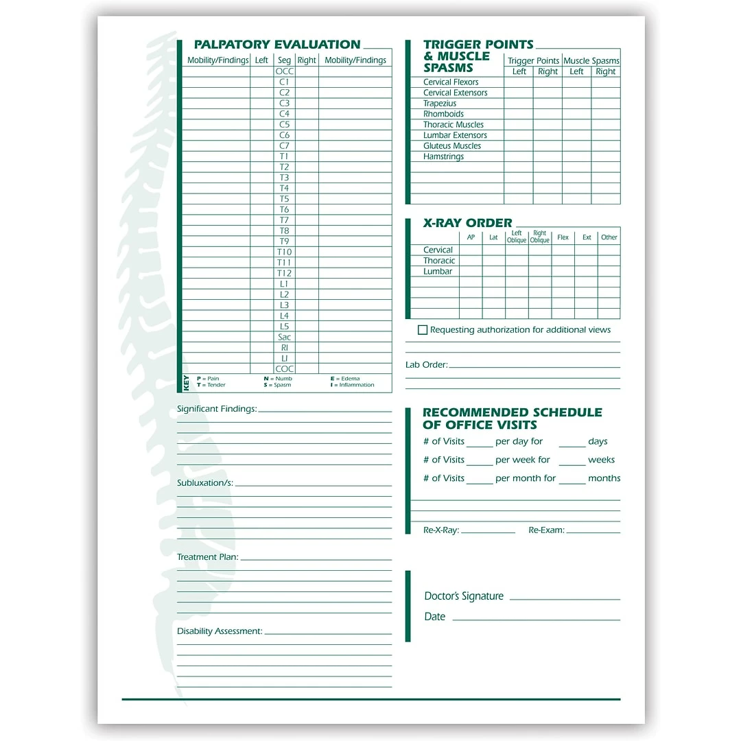 Medical Arts Press® Comprehensive Examination Form - Image 2