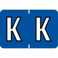 Medical Arts Press® Colwell Jewel Tone® Compatible Alpha Roll Labels, "K"