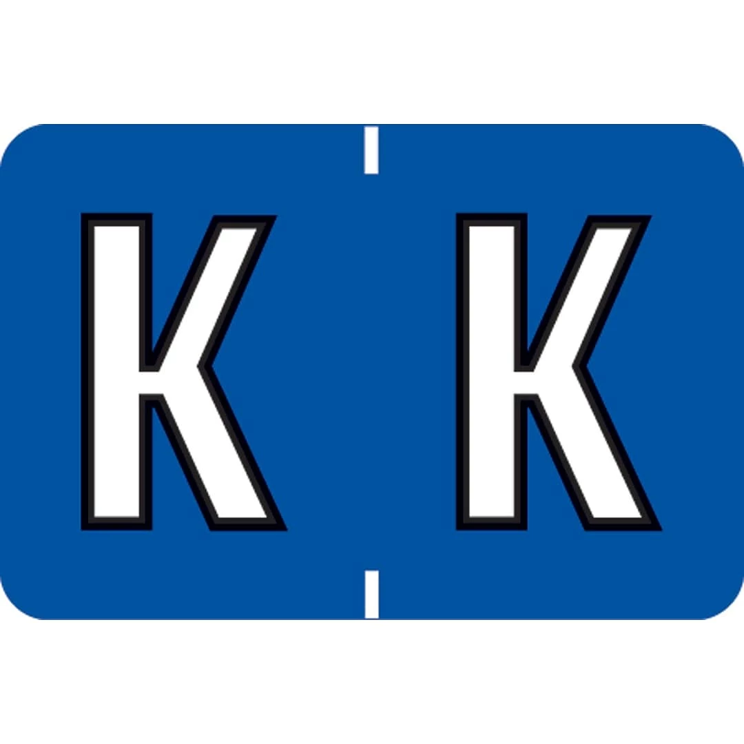 Medical Arts Press® Colwell Jewel Tone® Compatible Alpha Roll Labels, "K"