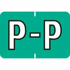 Medical Arts Press® Colwell Jewel Tone® Compatible Alpha Roll Labels, "P"