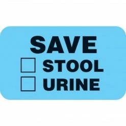 Medical Arts Press Behavior And Instruction Medical Labels, Save Stool/Urine, Light Blue, 7/8x1-1/2", 500 Labels