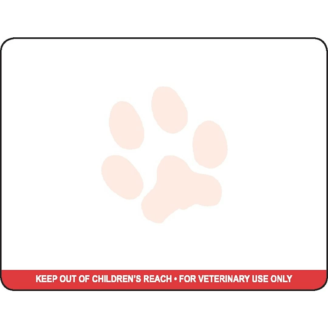Medical Arts Press Veterinary Thermal Prescription Labels, Blue Bar Warning W/Paw Logo, 2.75 Inch X 2.125 Inch, 500 Labels