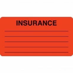 Medical Arts Press Insurance Chart File Medical Labels, Insurance, Fluorescent Pink, 1-3/4x3-1/4", 500 Labels