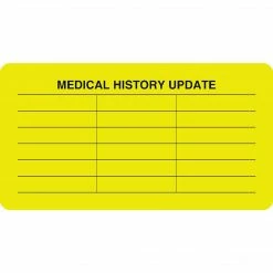 Medical Arts Press® Chart Alert Medical Labels, Medical History Update, Fluorescent Chartreuse, 1-3/4x3-1/4", 500 Labels
