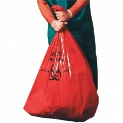 Heritage Bag Heritage 30-33 Gallon Healthcare Printed Bags/Liners, 33x40, High Density, 14 Mic, Red, 250 CT (Z6640HR P01)