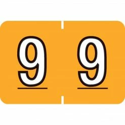 Medical Arts Press® Colwell Jewel Tone® Compatible Numeric Roll Labels, "9"