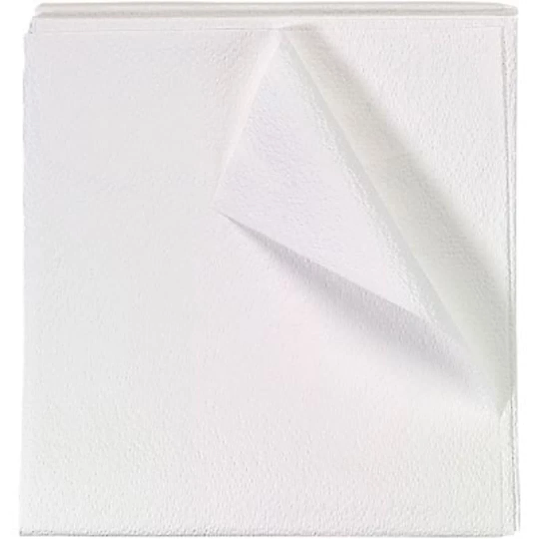 TIDIĀ® Disposable Drape Sheets-Everyday; 2/Ply Tissue, 40x60", White, 100/Carton (9810826)