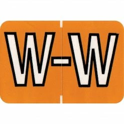 Medical Arts Press® Colwell Jewel Tone® Compatible Alpha Sheet Style Labels, "W"