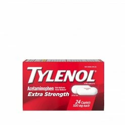 Tylenol Extra Strength Caplets, Fever Reducer And Pain Reliever, 500 Mg, 24 Counts (931219)
