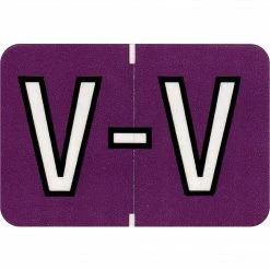 Medical Arts Press® Colwell Jewel Tone® Compatible Alpha Sheet Style Labels; "V"