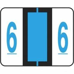 Medical Arts Press® TAB® Products Compatible Numeric Sheet Style Labels; "6"