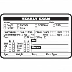 Medical Arts Press Veterinary Examination Medical Labels, Yearly Exam, White, 2.5 X 4 Inch, 100/Pack