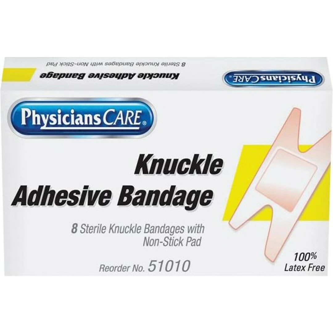 PhysiciansCare Bandages, 1-1/2" X 3" Knuckle Bandages, 8/Box (ACM51010) - Image 2