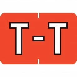 Medical Arts Press® Colwell Jewel Tone® Compatible Alpha Roll Labels, "T"