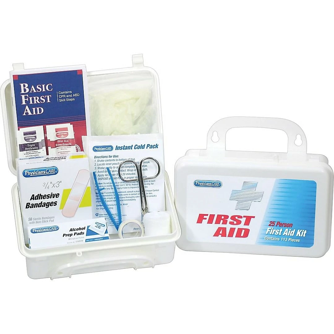 First Aid Only 113 Pc. First Aid Kit For 25 People (25001)
