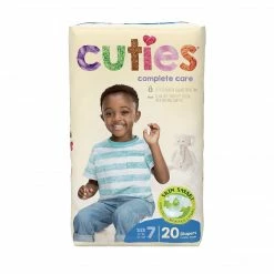 Cuties Baby Diapers Size Seven, 80/Carton (CCC07)