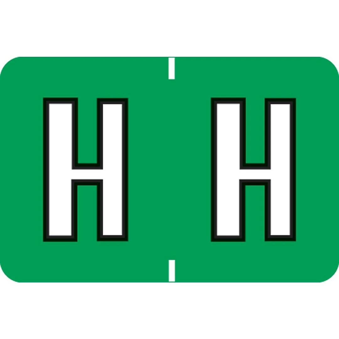 Medical Arts Press® Colwell Jewel Tone® Compatible Alpha Roll Labels, "H"