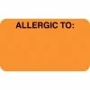 Medical Arts Press® Allergy Warning Medical Labels, Allergic To:, Fluorescent Orange, 7/8x1-1/2", 500 Labels