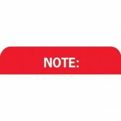 Medical Arts Press® Chart Alert Medical Labels, Note, Red And White, 7/8x1-1/2", 500 Labels