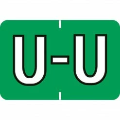 Medical Arts Press® Colwell Jewel Tone® Compatible Alpha Roll Labels, "U"