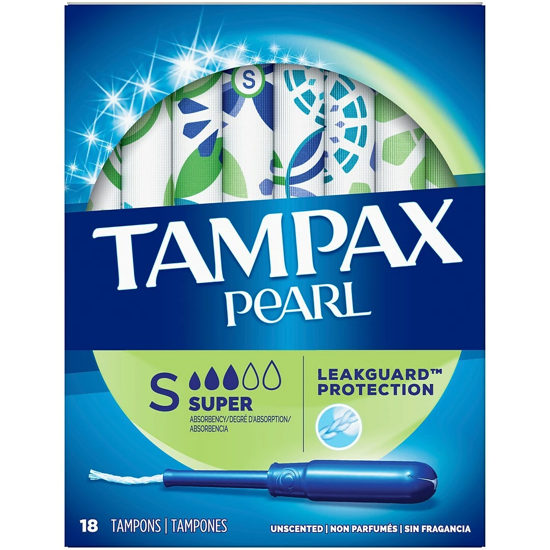 Tampax Pearl Regular Tampons, 18/Box (00073010004542)