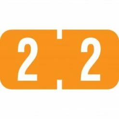 Medical Arts Press® TAB® Products Compatible Numeric Mini Label Sheets, "2"