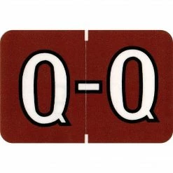 Medical Arts Press® Colwell Jewel Tone® Compatible Alpha Sheet Style Labels; "Q"