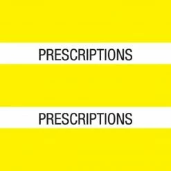 Medical Arts Press® Large Chart Divider Tabs, Prescriptions, Yellow