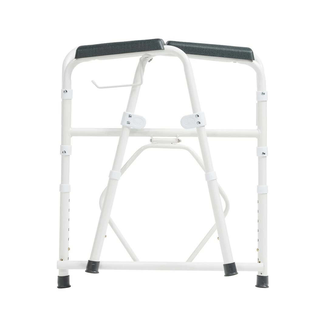 Drive Medical Steel Folding Deep Seat Bedside Commode, White (11148NW-1) - Image 6