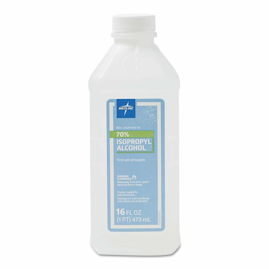 Medline Isopropyl Rubbing Alcohol, 16 Oz Bottle (MDS098003Z)