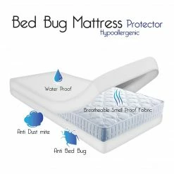 Trademark Global Trademark Remedy™ Bed Bug Dust Mite Cotton Mattress Protector, Twin XL