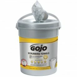 Gojo® Scrubbing Towels, 10.5"W X 12.25"L, 72 Wipes/Canister, 6/Count (6396-06)