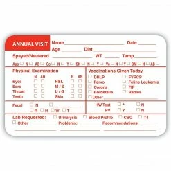 Medical Arts Press Veterinary Examination Medical Labels, Annual Visit, Red And White, 2.5 X 4 Inch, 100 Labels