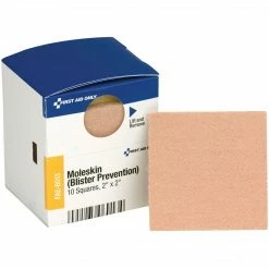 SmartCompliance First Aid Only Bandage Wraps; Smart Compliance, Moleskin, 2x2", 10/Box (FAO6013)