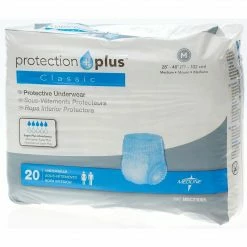 Protection Plus® Classic Protective Underwear; Medium (28" - 40"), 20/Bag