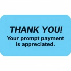 Medical Arts Press® Reminder & Thank You Collection Labels, Thank You!, Light Blue, 7/8x1-1/2", 500 Labels