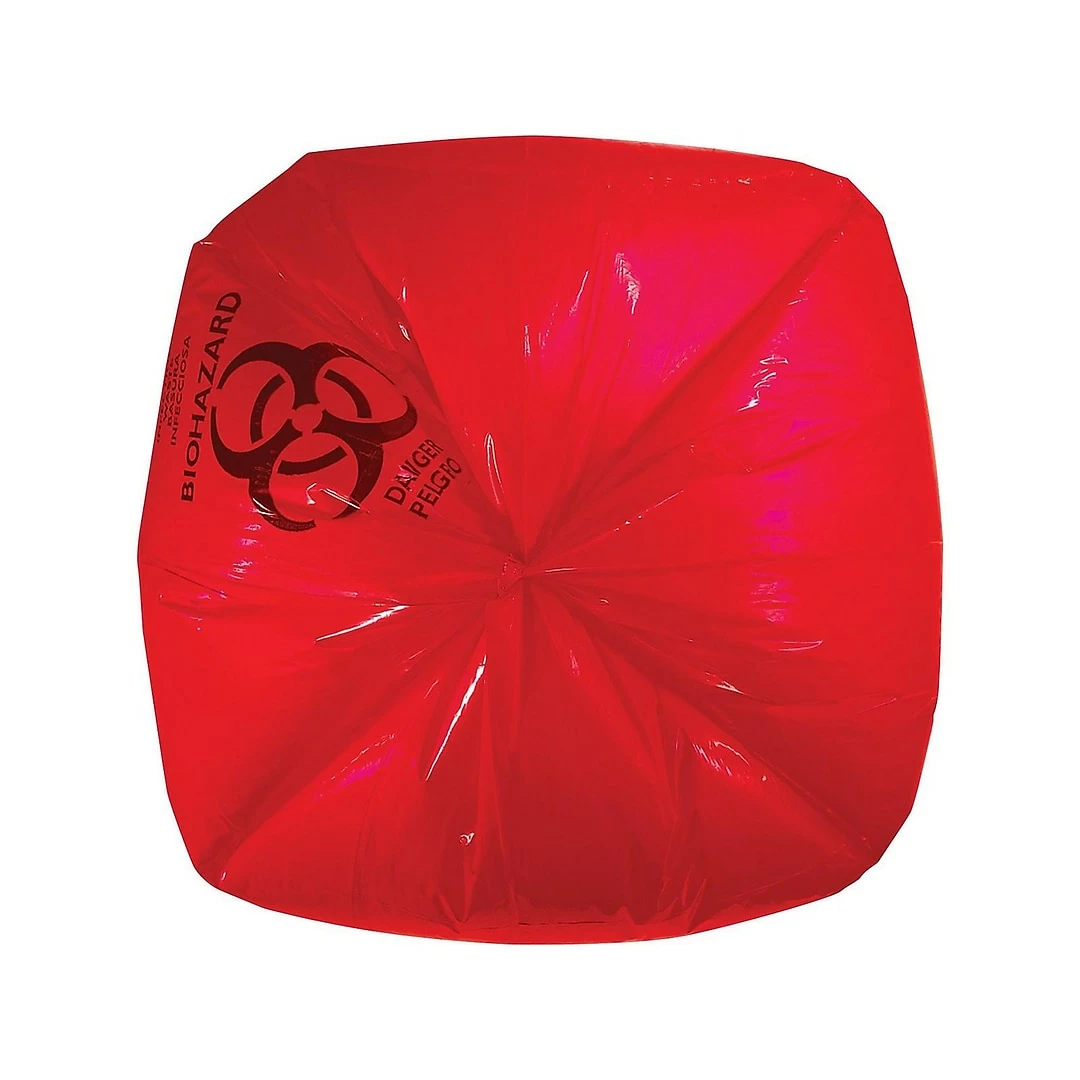 Heritage Bag Heritage 30 Gal. Biohazard Liners, Red, 43"L X 30"W, 200/Carton (A6043PR) - Image 3