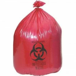 Medline Biohazard Liners; 33 Gal, 30 1/2" L X 43" W, Red, 250/Pack